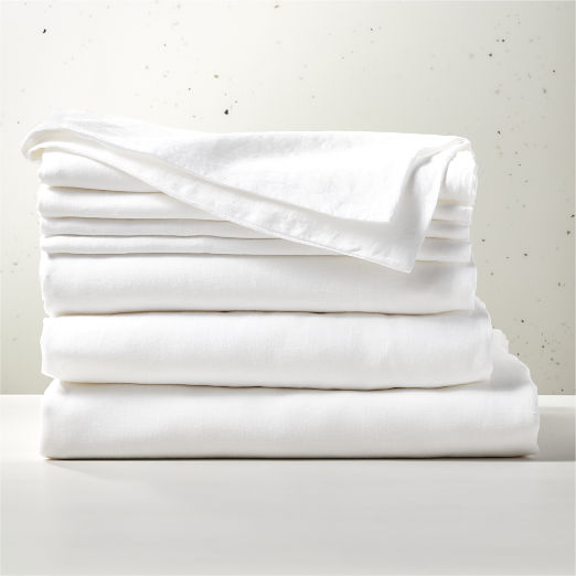 Classic EUROPEAN FLAX™-Certified Linen White Bedding Set