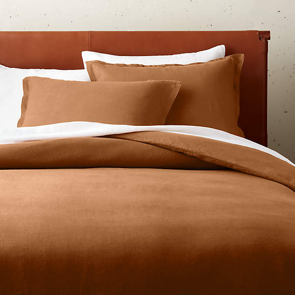 Linen Copper Duvet Cover And Pillow, Best Linen Duvet Covers Canada