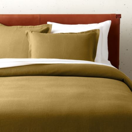 Linen Dijon Duvet Cover Cb2 Canada