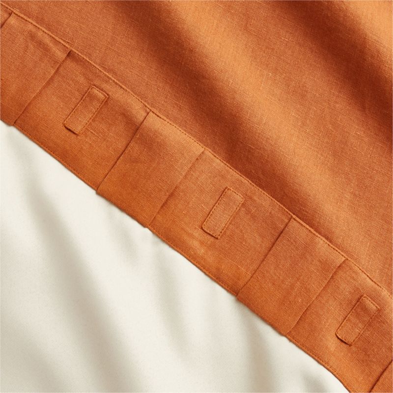 EUROPEAN FLAX™-Certified Linen Dark Terracotta Blackout Window Curtain Panel 48"x84" - image 4 of 5