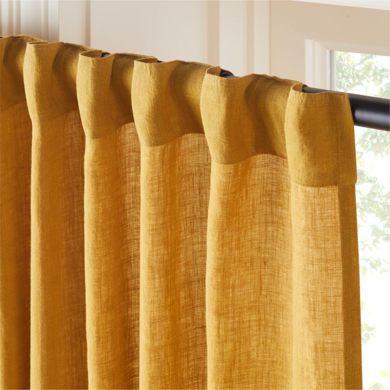 EUROPEAN FLAX™-Certified Linen Tobacco Brown Window Curtain Panel 48"x108" - image 3 of 5