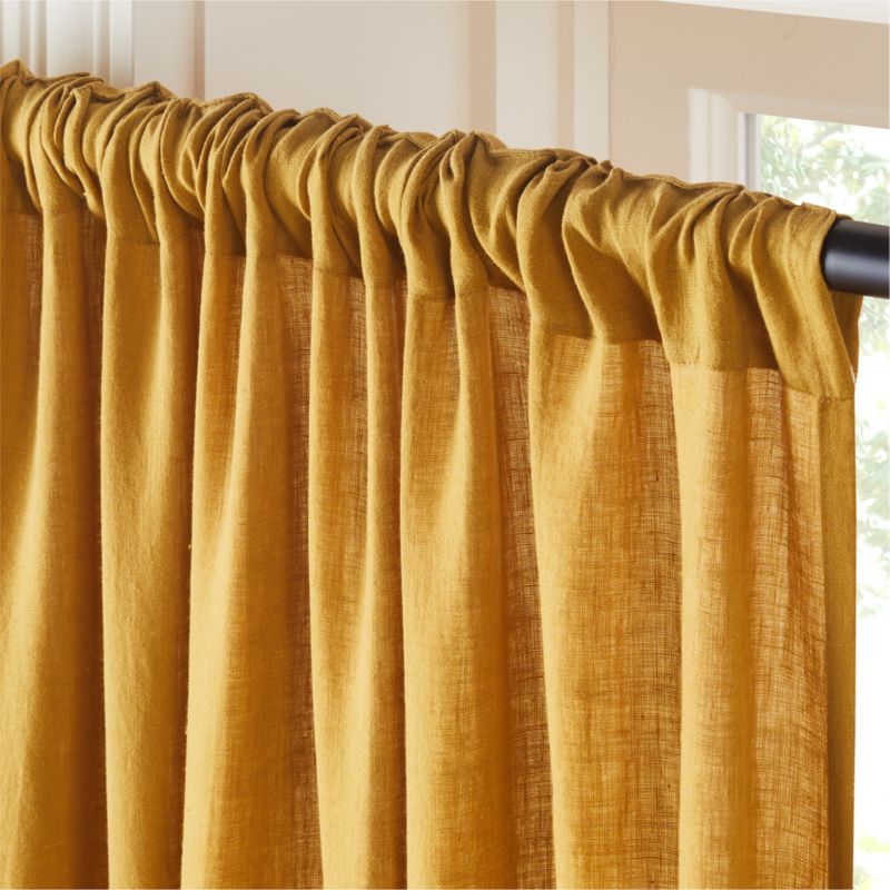 EUROPEAN FLAX™-Certified Linen Tobacco Brown Window Curtain Panel 48"x108" - image 2 of 5