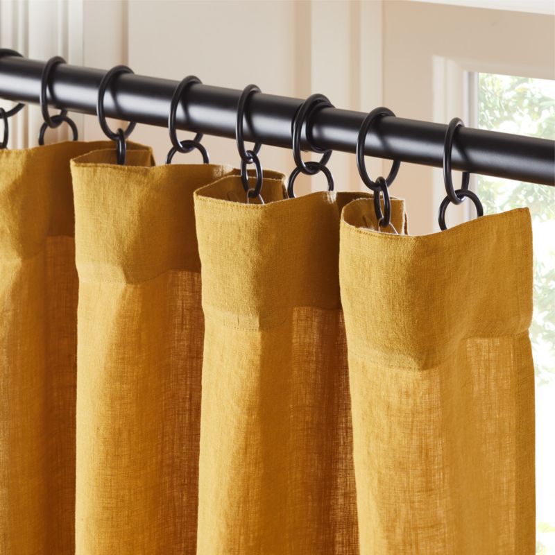 EUROPEAN FLAX™-Certified Linen Tobacco Brown Window Curtain Panel 48"x108" - image 1 of 5