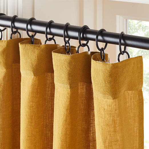 EUROPEAN FLAX™-Certified Linen Tobacco Brown Window Curtain Panel 48"x120"