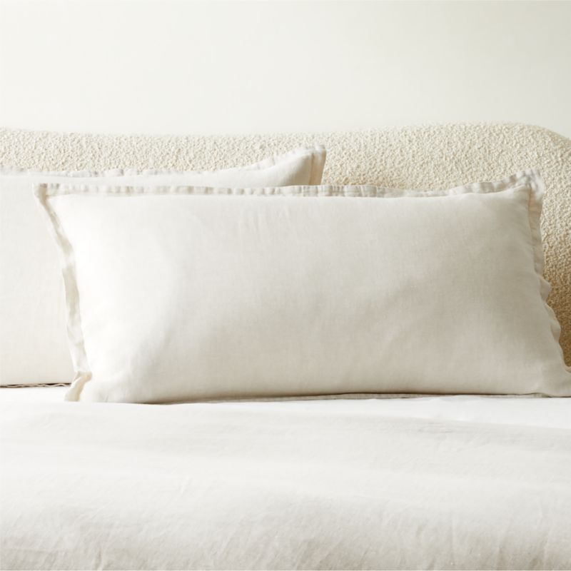 EUROPEAN FLAX-Certified Linen Flax King Pillow Shams Set of 2 + Reviews | CB2