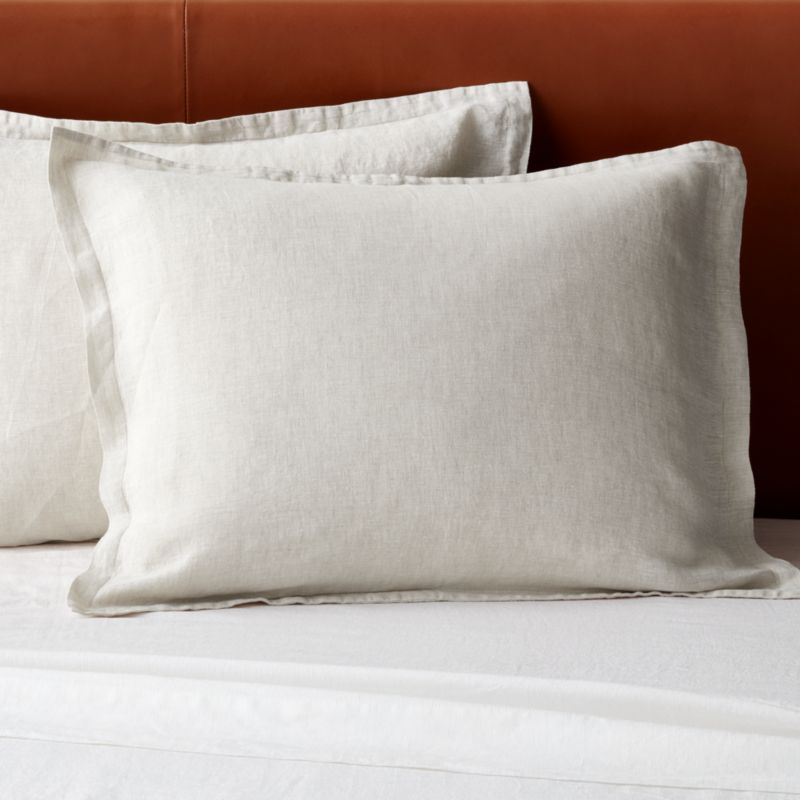 Viewing product image EUROPEAN FLAX-Certified Linen Flax Standard Pillow Shams Set of 2 - image 1 of 11