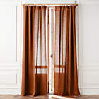 EUROPEAN FLAX™-Certified Linen Sienna Brown Window Curtain Panel 48"x120"