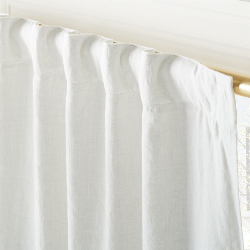 EUROPEAN FLAX™-Certified Linen Warm White Blackout Window Curtain Panel 48"x84'' - image 3 of 6