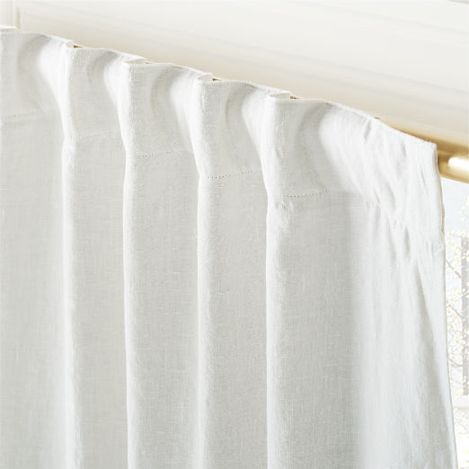 EUROPEAN FLAX™-Certified Linen Warm White Blackout Window Curtain Panel 48"x108''