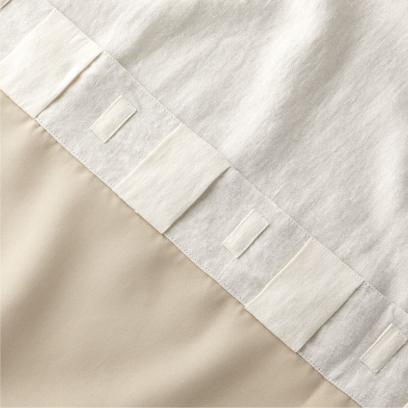 EUROPEAN FLAX™-Certified Linen Warm White Blackout Window Curtain Panel 48"x84'' - image 5 of 6