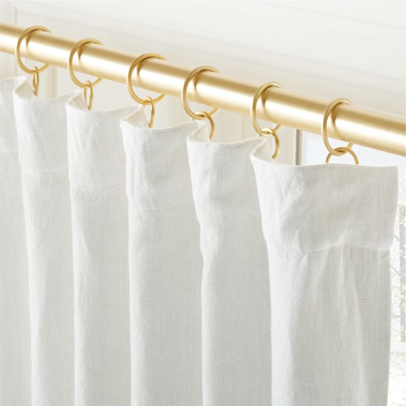 EUROPEAN FLAX™-Certified Linen Warm White Blackout Window Curtain Panel 48"x84'' - image 2 of 6