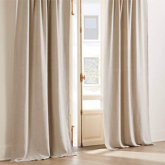 EUROPEAN FLAX™-Certified Linen Natural Blackout Window Curtain Panel 48''x108''