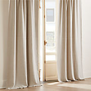 EUROPEAN FLAX™-Certified Linen Natural Blackout Window Curtain Panel 48''x96"
