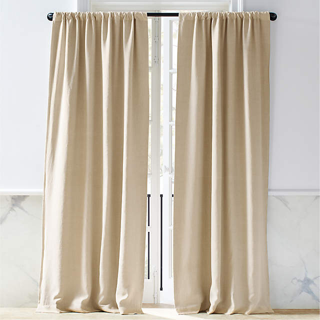 Natural Linen Blackout Curtain Panel Cb2, How To Clean Blackout Curtain Linings