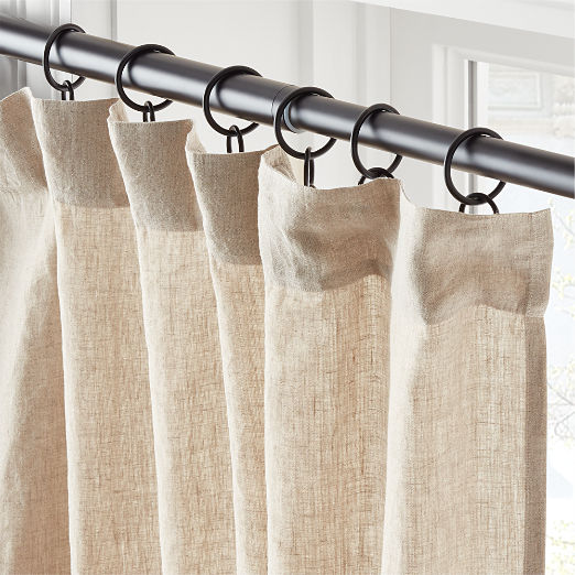 Natural EUROPEAN FLAX™-Certified Linen Window Curtain Panel 48''x96"
