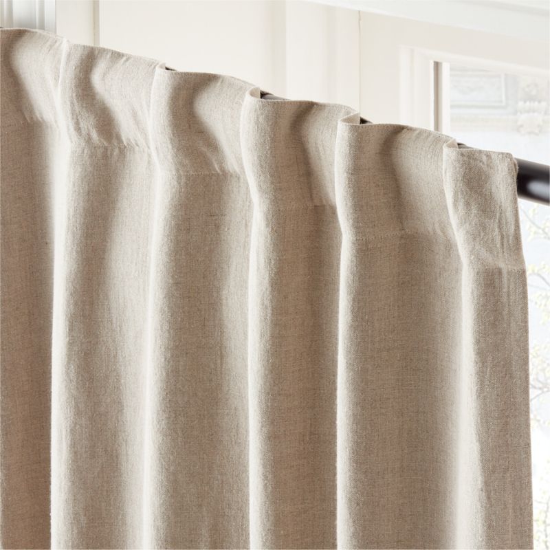 EUROPEAN FLAX™-Certified Linen Natural Blackout Window Curtain Panel 48''x84'' - image 3 of 6