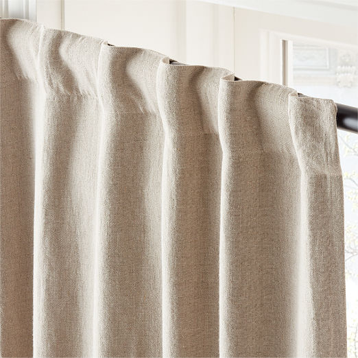 EUROPEAN FLAX™-Certified Linen Natural Blackout Window Curtain Panel 48''x84''