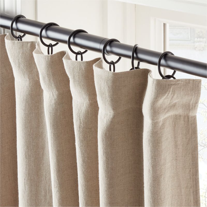 EUROPEAN FLAX™-Certified Linen Natural Blackout Window Curtain Panel 48''x84'' - image 2 of 6