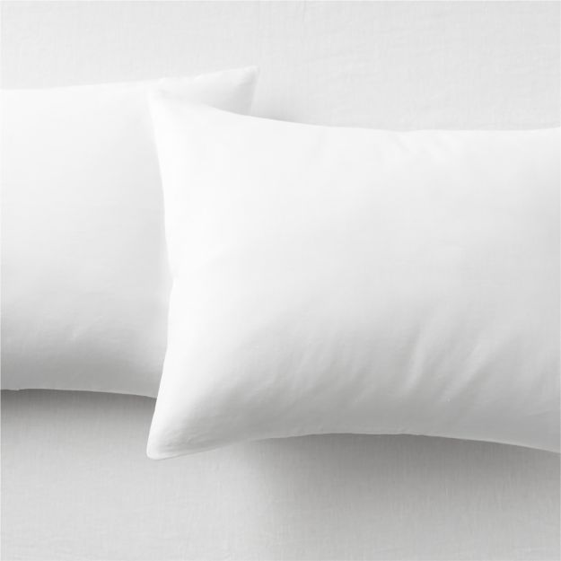 set of 2 linen white standard pillowcases. + Reviews CB2