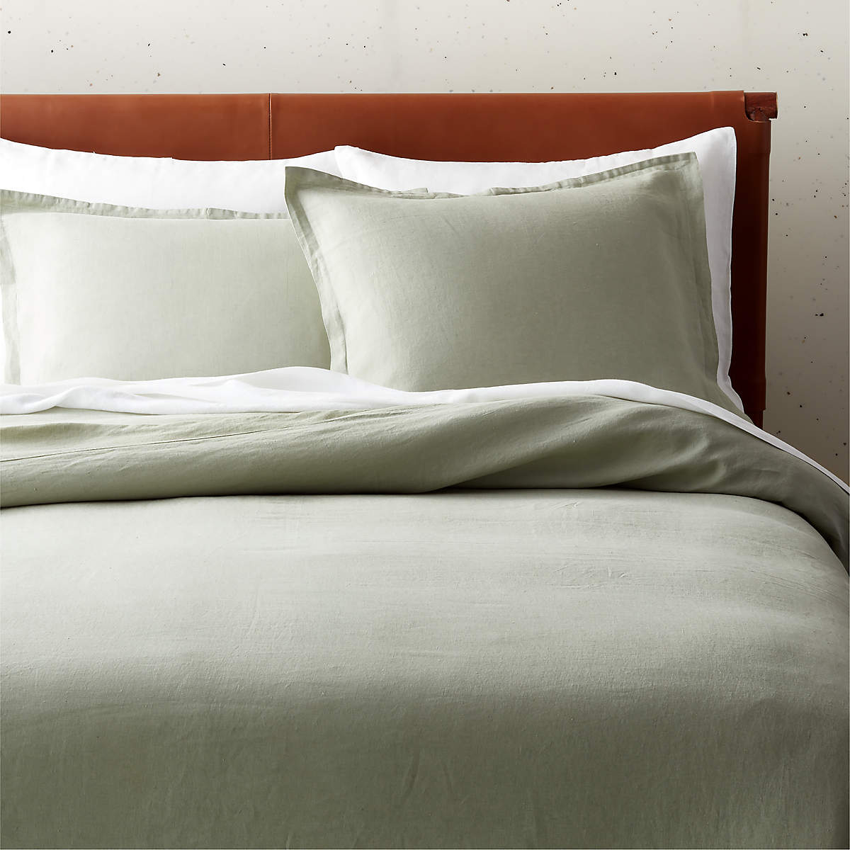 Linen Sage Full/Queen Duvet Cover + Reviews CB2 Canada