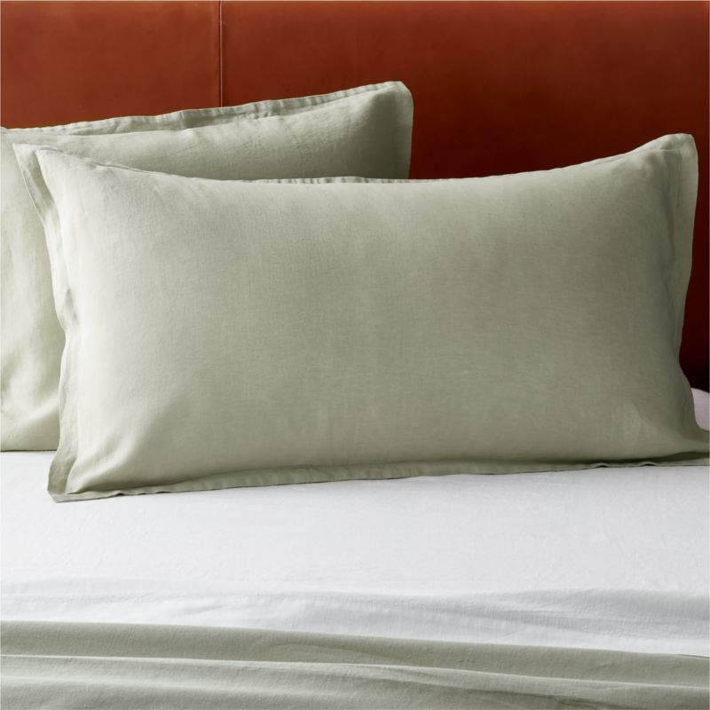 View Linen Sage King Shams Set of 2 details