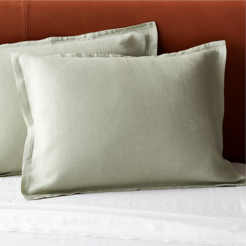 View Linen Sage Standard Shams Set of 2 details