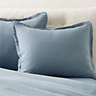 EUROPEAN FLAX™-Certified Linen Slate Blue Solid Full Queen Duvet Cover