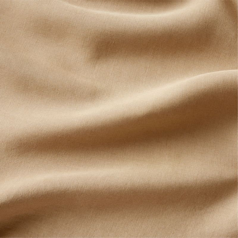 European Flax Linen Tan Full/Queen Duvet Cover | CB2