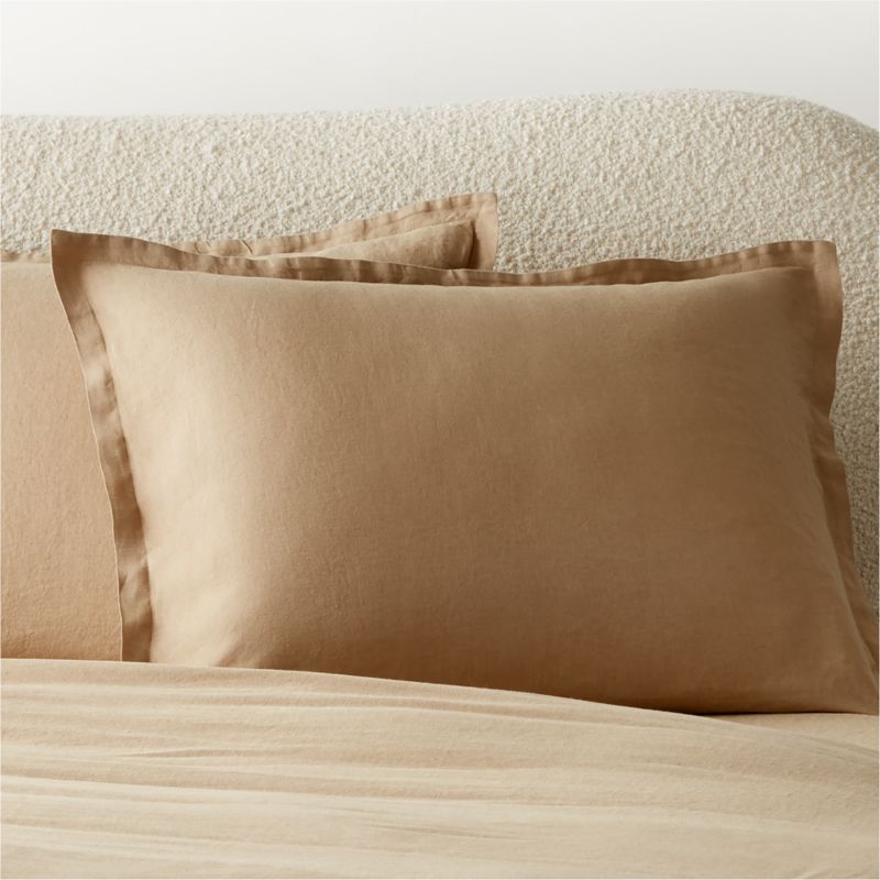 EUROPEAN FLAX-Certified Linen Flax Standard Pillow Shams Set of 2