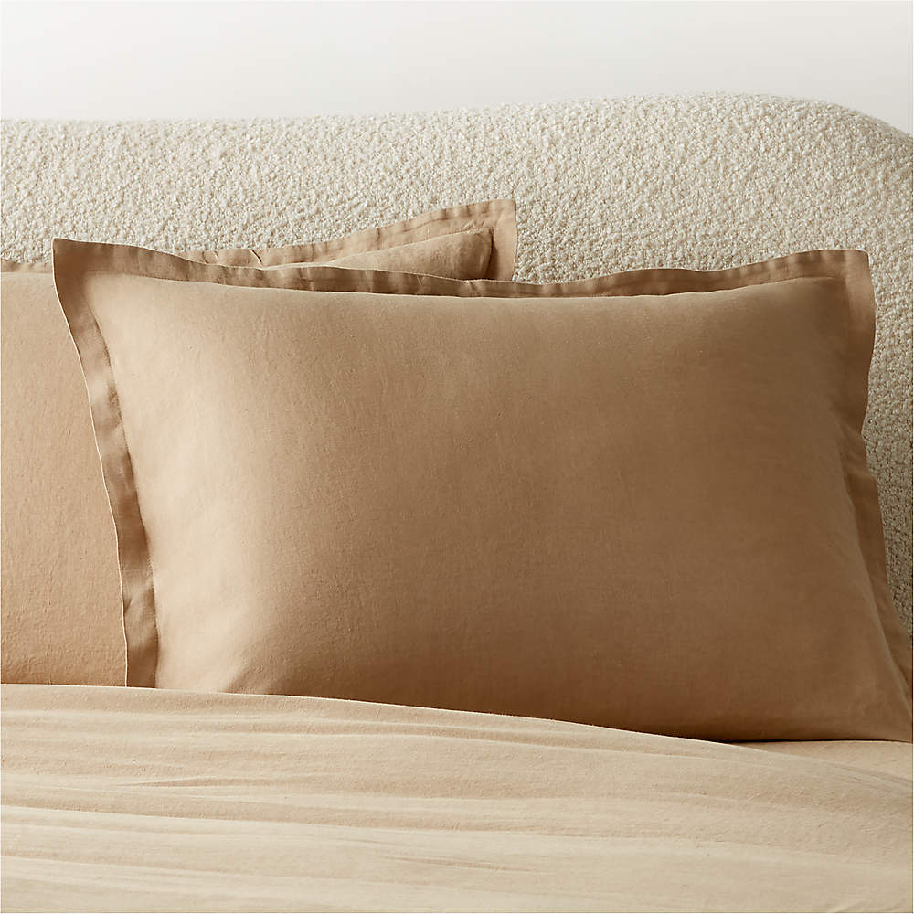 Tan on sale pillow shams