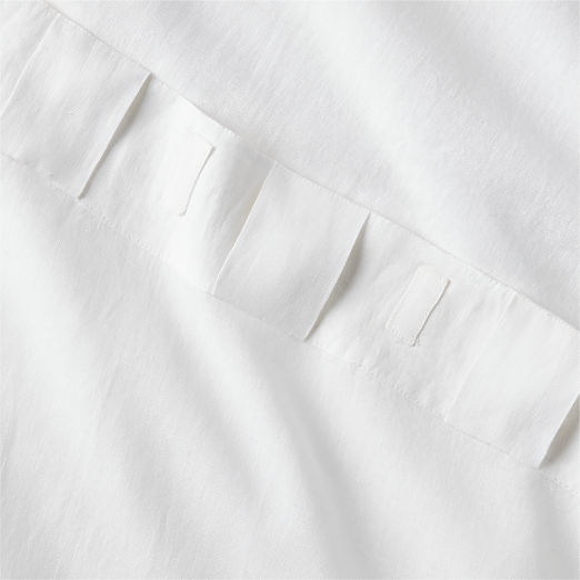 EUROPEAN FLAX™-Certified Linen White Window Curtain Panel