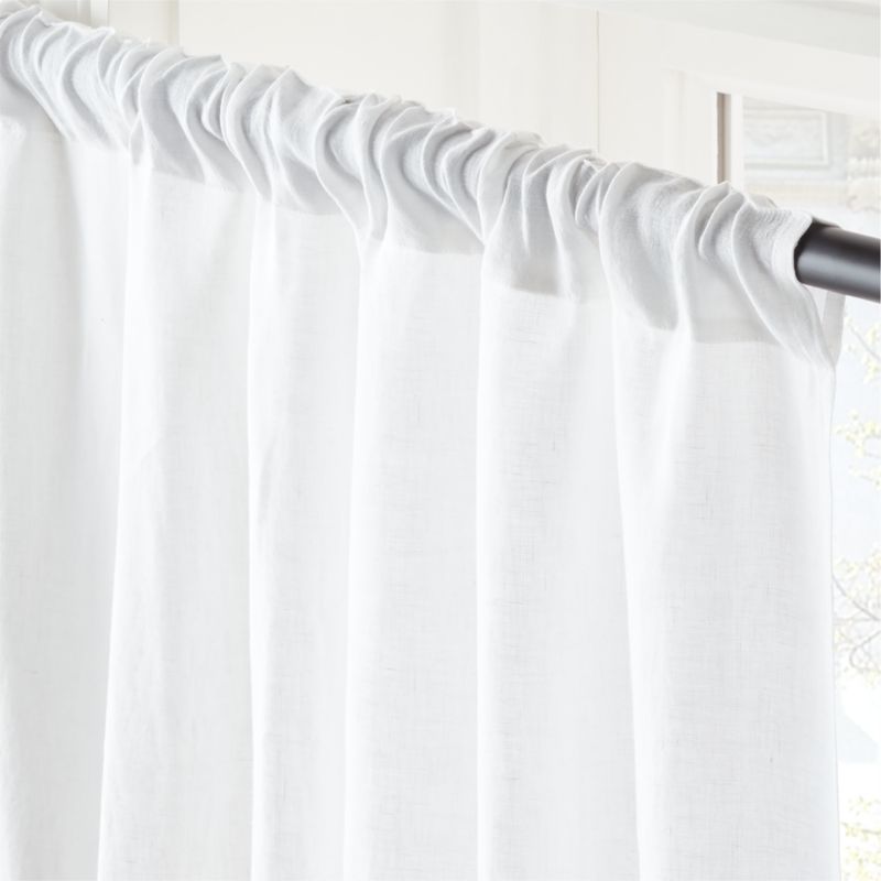 EUROPEAN FLAX™-Certified Linen White Window Curtain Panel 48''x84'' - image 2 of 5