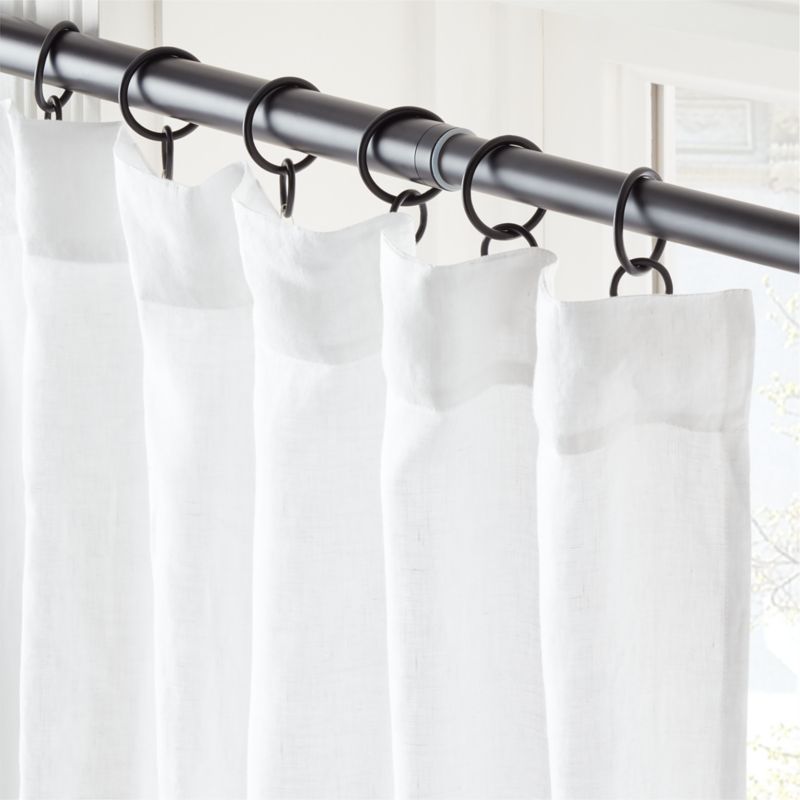 EUROPEAN FLAX™-Certified Linen White Window Curtain Panel 48''x84'' - image 1 of 5