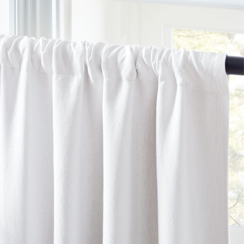 White Linen Blackout Window Curtain Panel 48"x120" - image 1 of 3