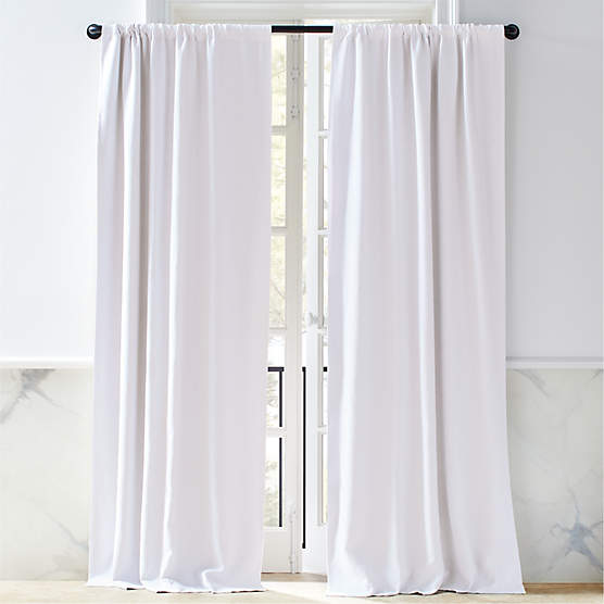 White Linen Blackout Window Curtain Panel 48"x120"