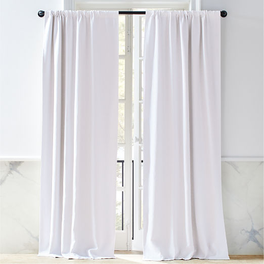 White Linen Blackout Window Curtain Panel 48"x84"