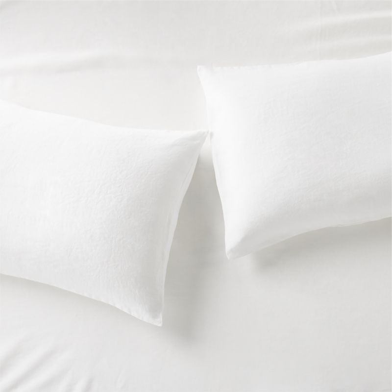 View Linen White Standard Pillowcases Set of 2 details