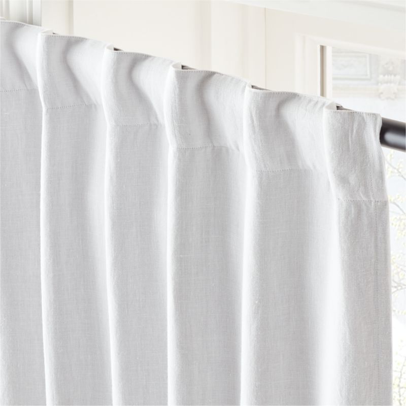 EUROPEAN FLAX™-Certified Linen White Blackout Window Curtain Panel 48"x96" - image 3 of 5