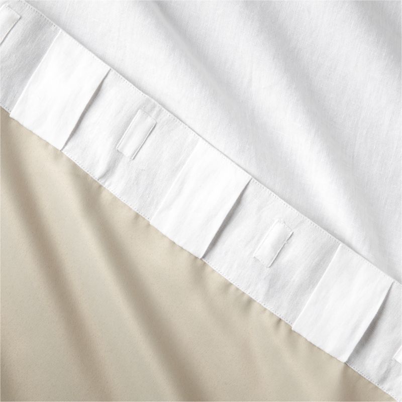 EUROPEAN FLAX™-Certified Linen White Blackout Window Curtain Panel 48"x96" - image 4 of 5