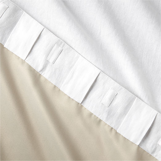 EUROPEAN FLAX™-Certified Linen White Blackout Window Curtain Panel