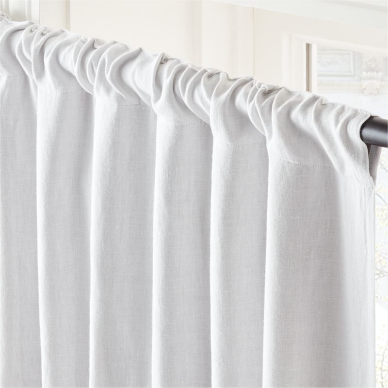 EUROPEAN FLAX™-Certified Linen White Blackout Window Curtain Panel 48"x96" - image 2 of 5