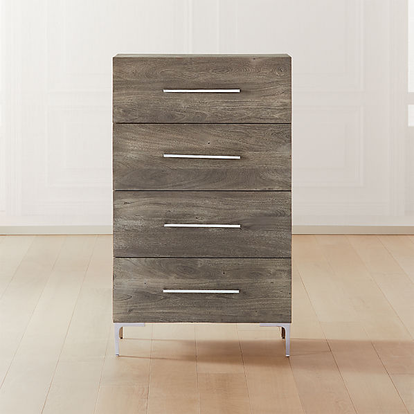 Link Grey Wash Acacia Tall Dresser Reviews Cb2 Canada