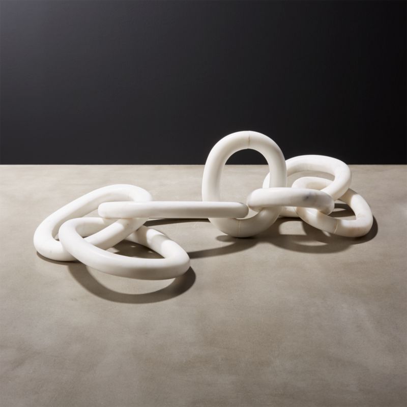 5-Link Decorative Chain, White Marble