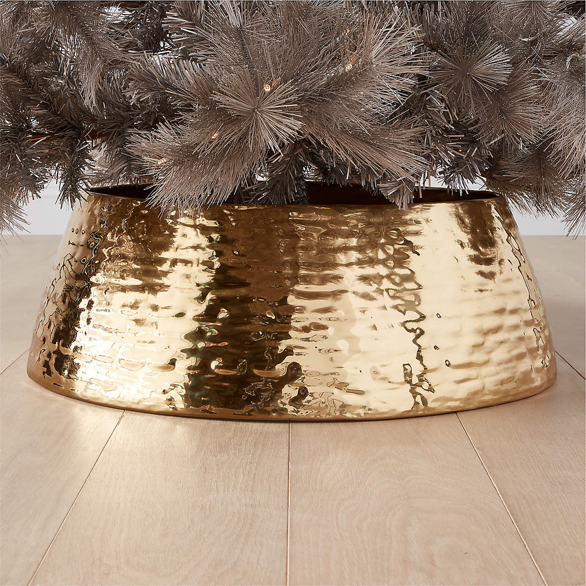 Liquid Brass Christmas Tree Collar + Reviews | CB2