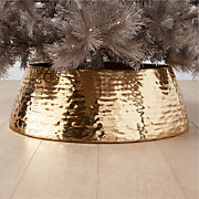 Liquid Textured Brass Christmas Tree Collar