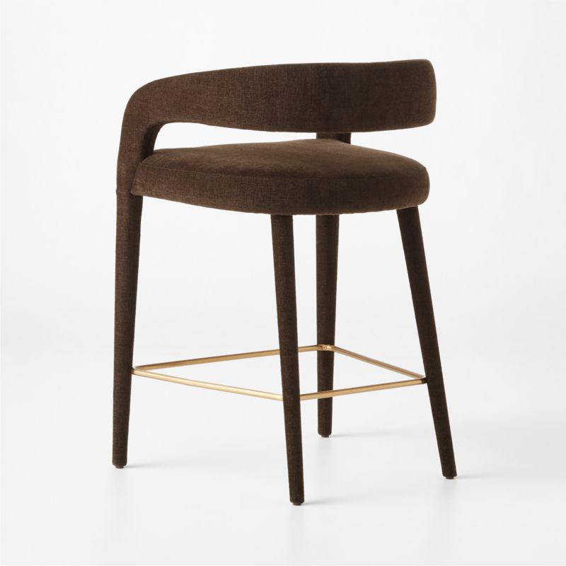 Lisette Brown Performance Fabric Counter Stool - image 6 of 9