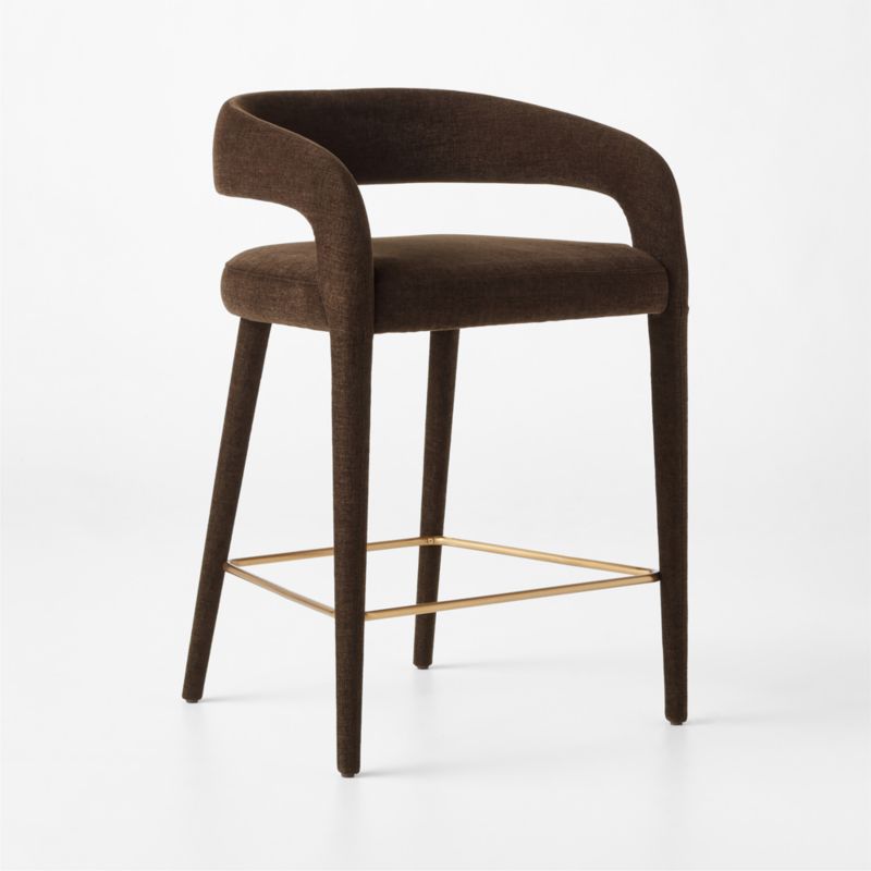 Lisette Brown Performance Fabric Counter Stool - image 4 of 9