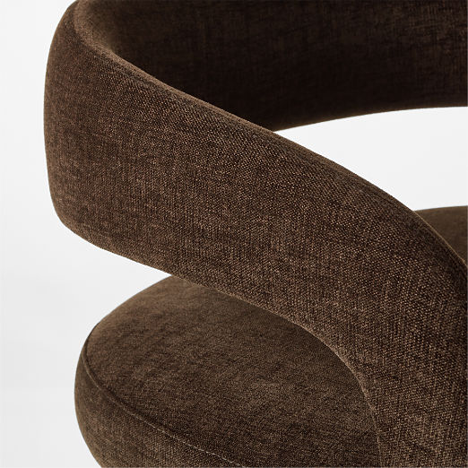 Lisette Brown Performance Fabric Counter Stool Set of 2