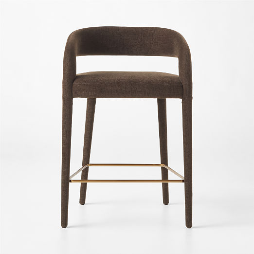 Lisette Brown Performance Fabric Counter Stool