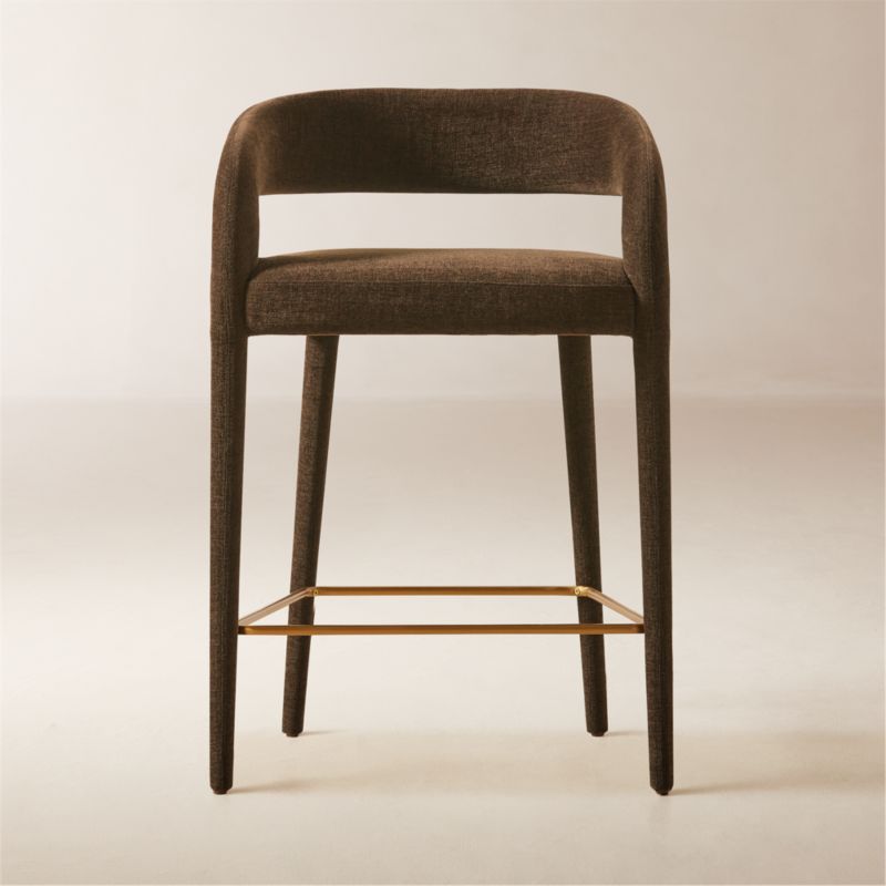 Lisette Brown Performance Fabric Counter Stool - image 0 of 9